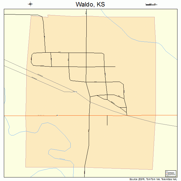 Waldo, KS street map