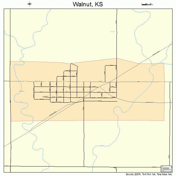 Walnut, KS street map