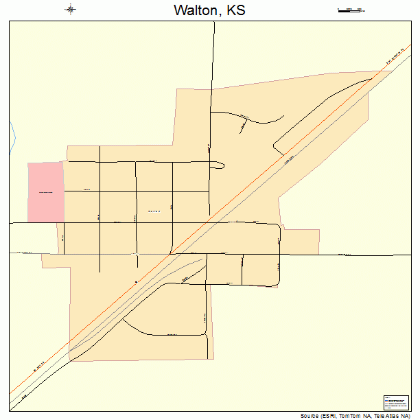 Walton, KS street map