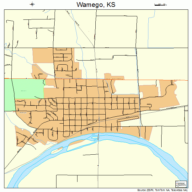 Wamego, KS street map