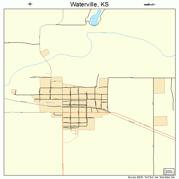 Waterville, KS street map