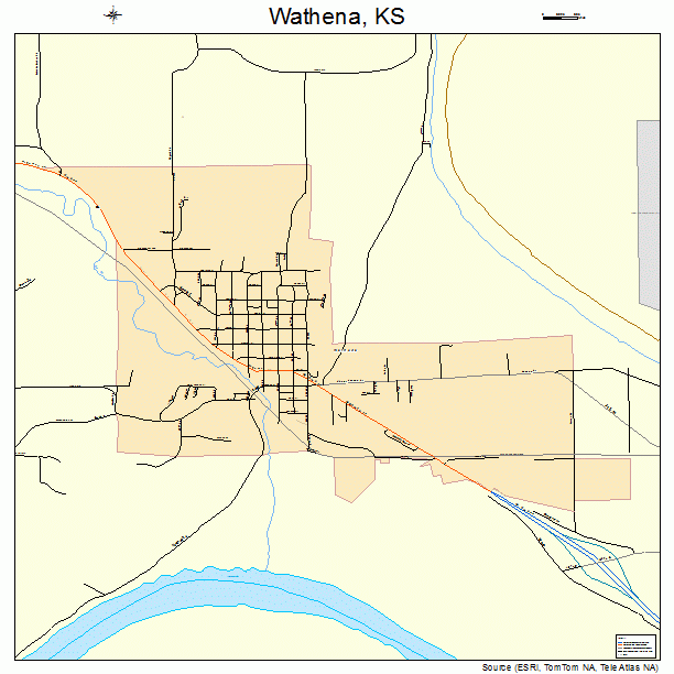 Wathena, KS street map