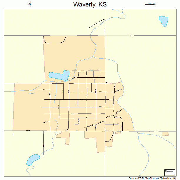 Waverly, KS street map