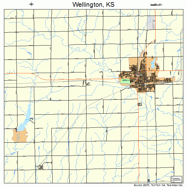 Wellington, KS street map