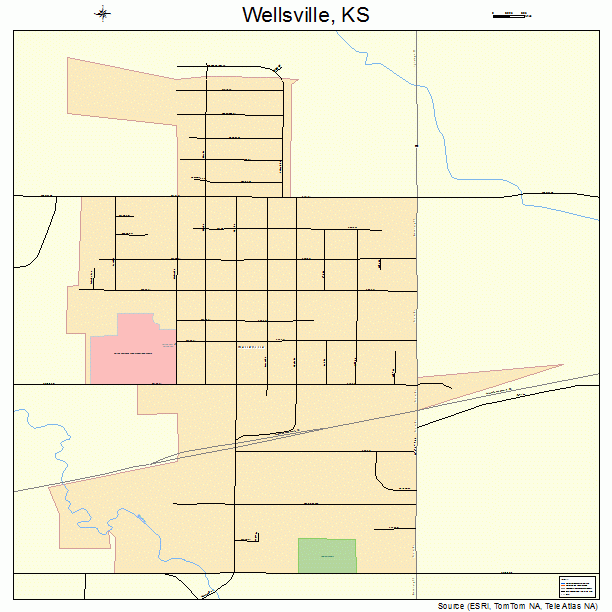 Wellsville, KS street map