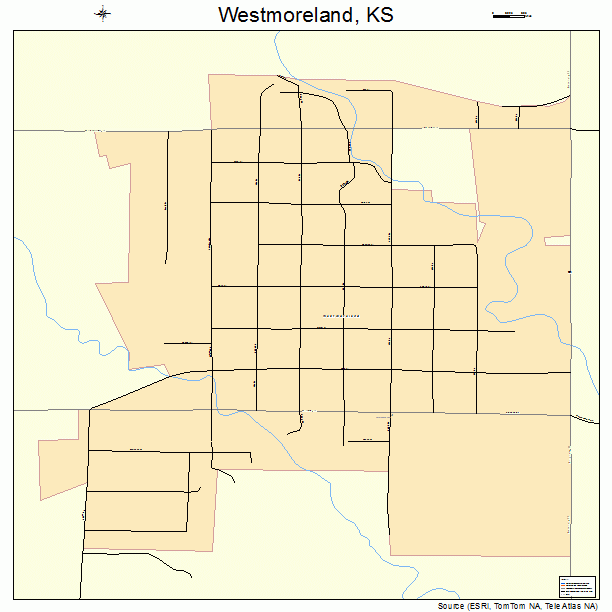Westmoreland, KS street map