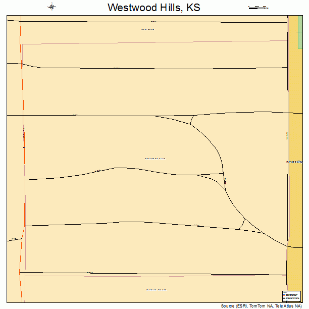 Westwood Hills, KS street map