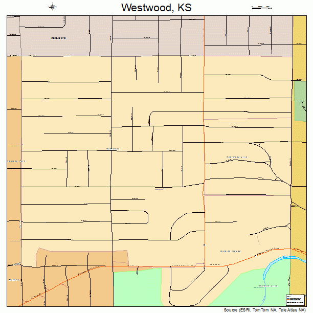 Westwood, KS street map