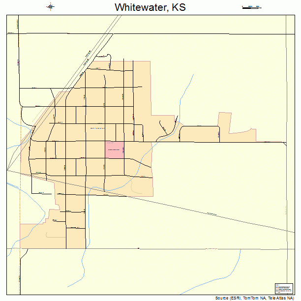 Whitewater, KS street map
