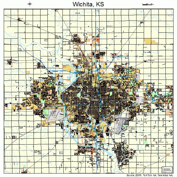 Wichita, KS street map