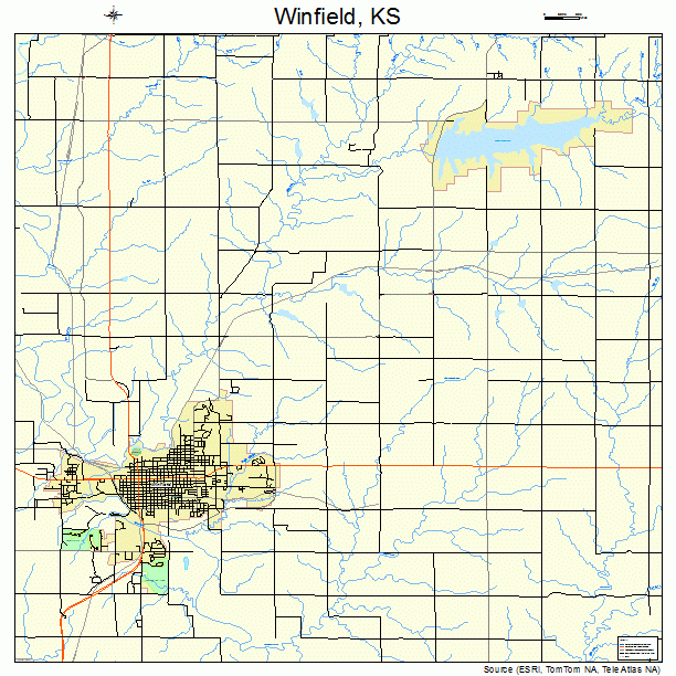 Winfield, KS street map