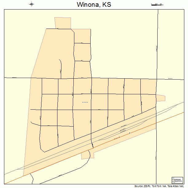 Winona, KS street map