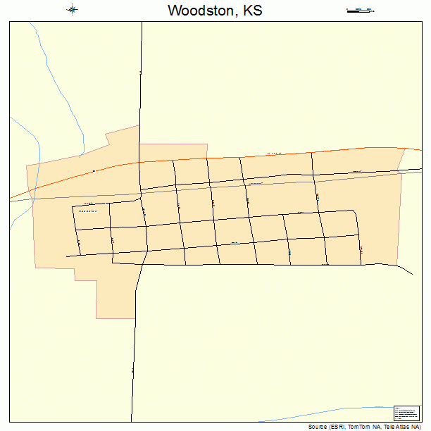 Woodston, KS street map