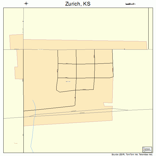 Zurich, KS street map