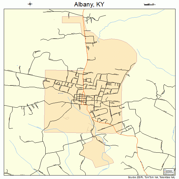Albany, KY street map
