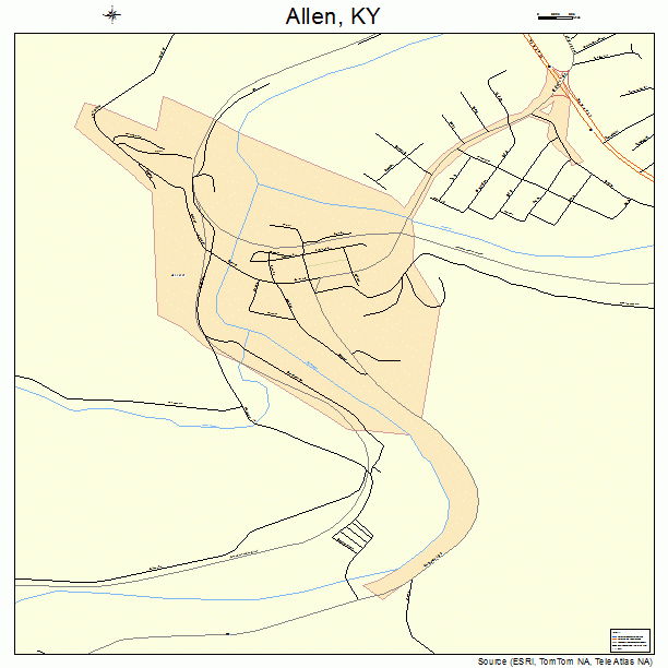 Allen, KY street map