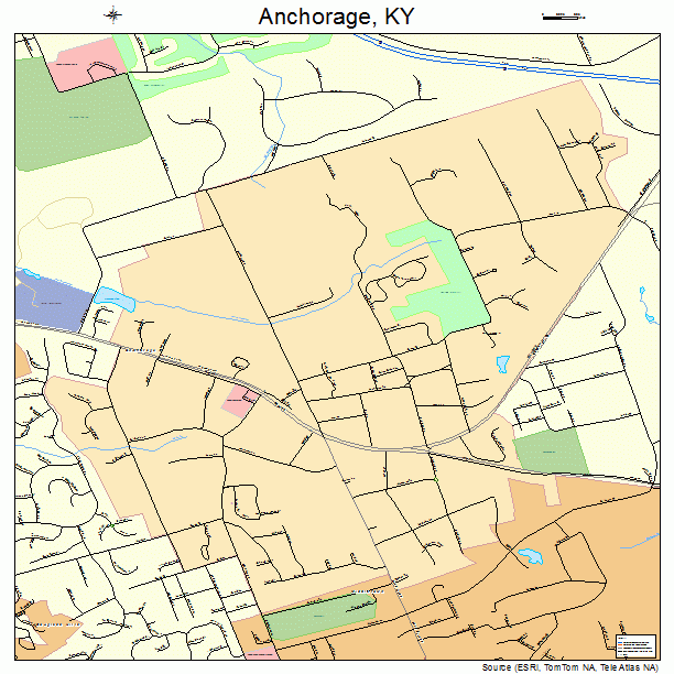 Anchorage, KY street map