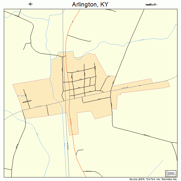 Arlington, KY street map