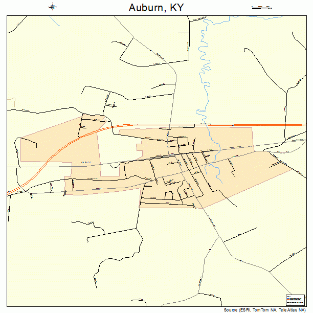 Auburn, KY street map