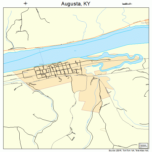 Augusta, KY street map