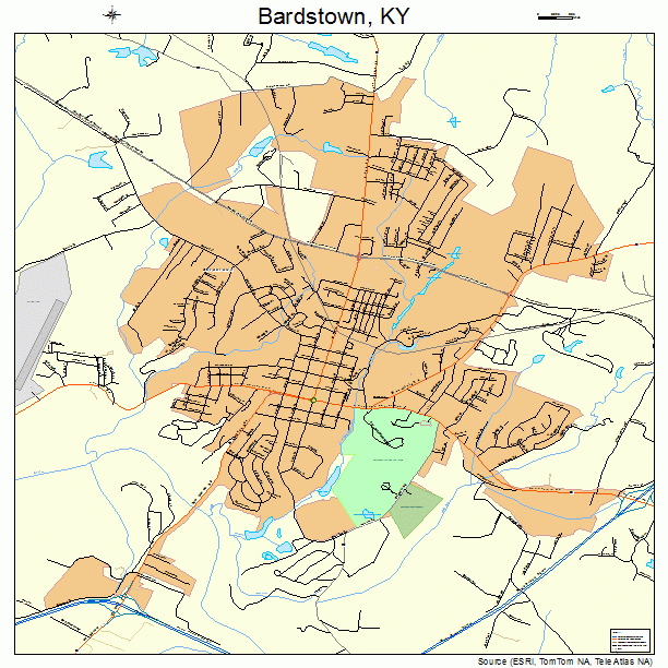 Bardstown, KY street map