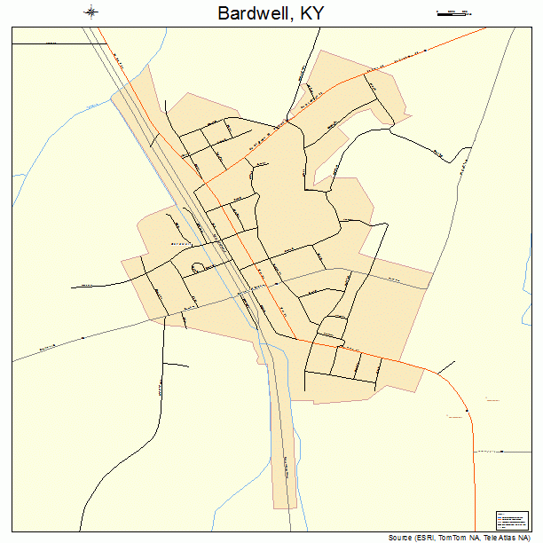Bardwell, KY street map