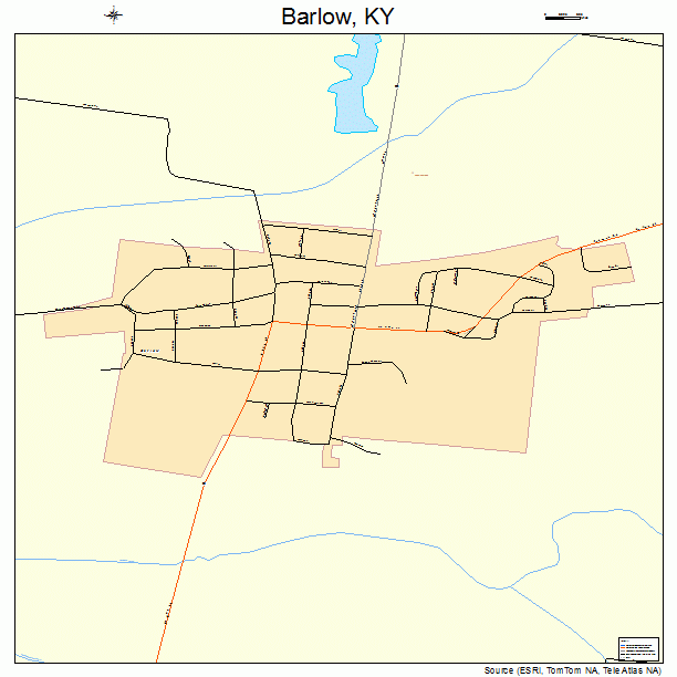 Barlow, KY street map