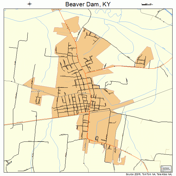 Beaver Dam, KY street map