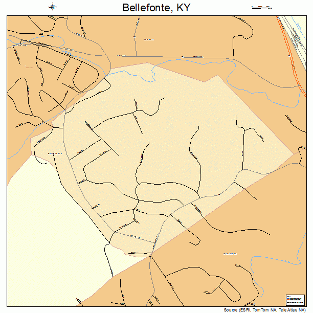 Bellefonte, KY street map