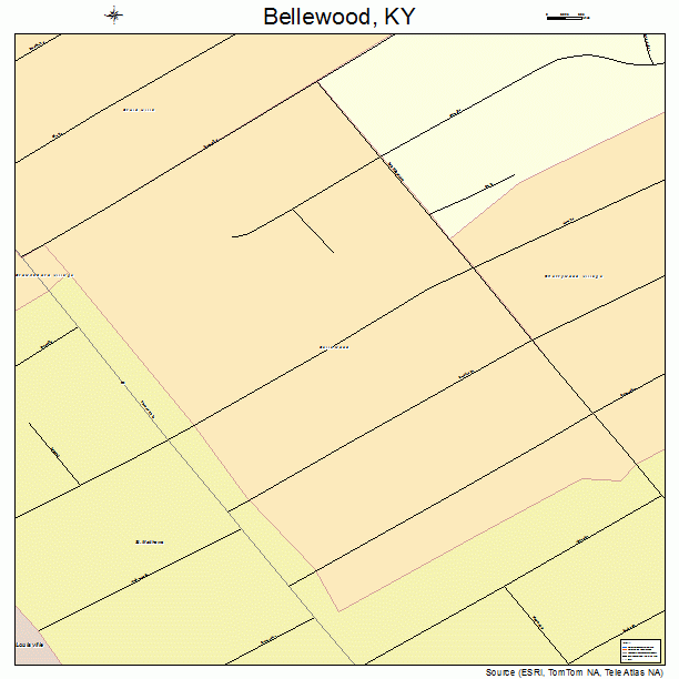 Bellewood, KY street map
