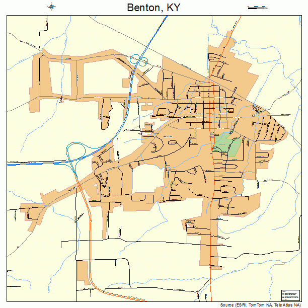 Benton, KY street map
