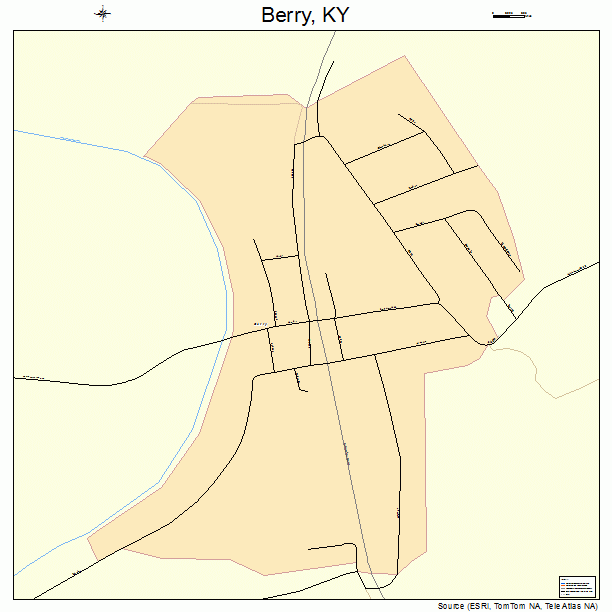 Berry, KY street map