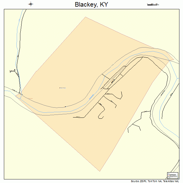 Blackey, KY street map