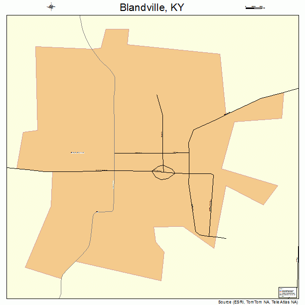 Blandville, KY street map