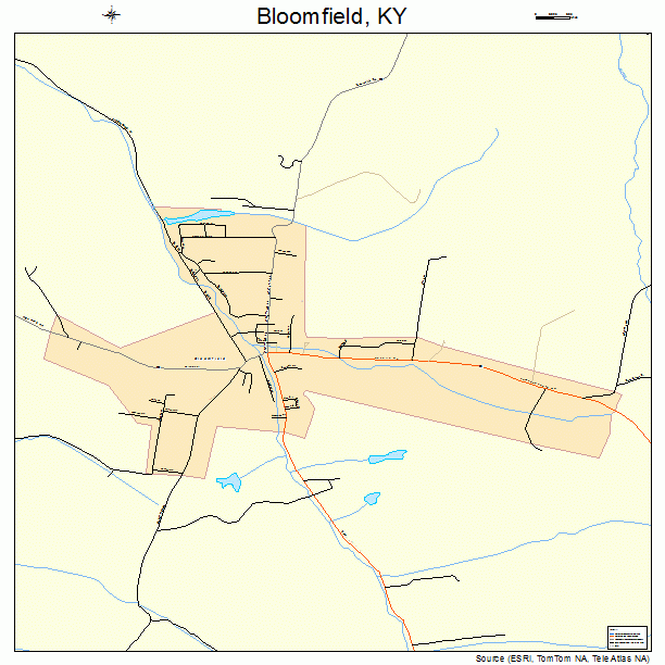 Bloomfield, KY street map