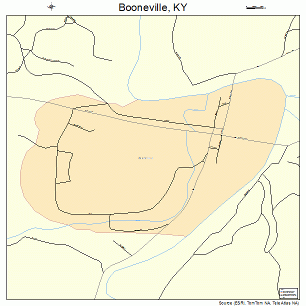 Booneville, KY street map