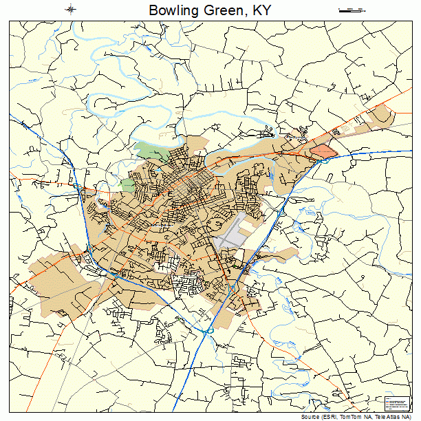 Bowling Green, KY street map