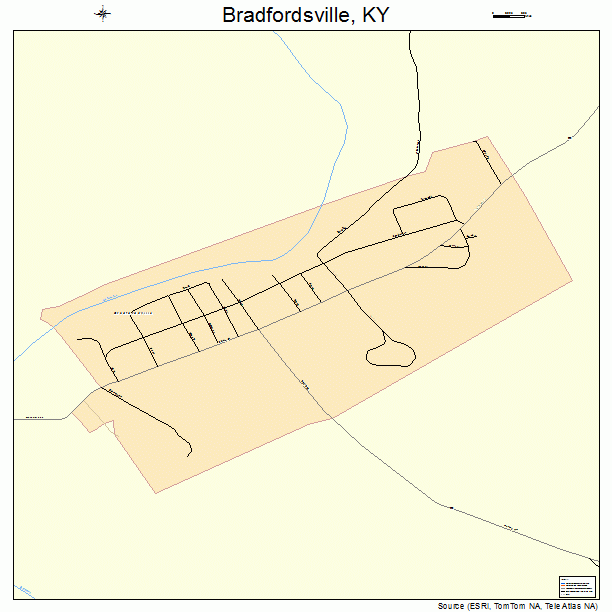 Bradfordsville, KY street map