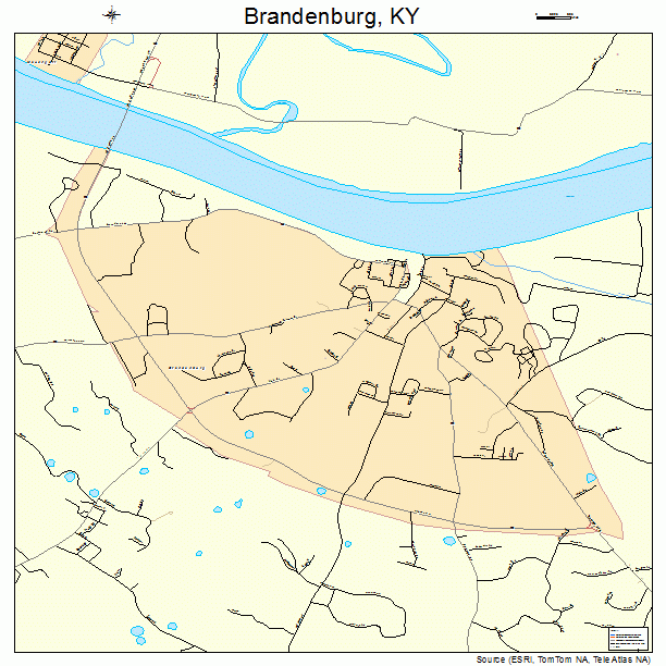 Brandenburg, KY street map