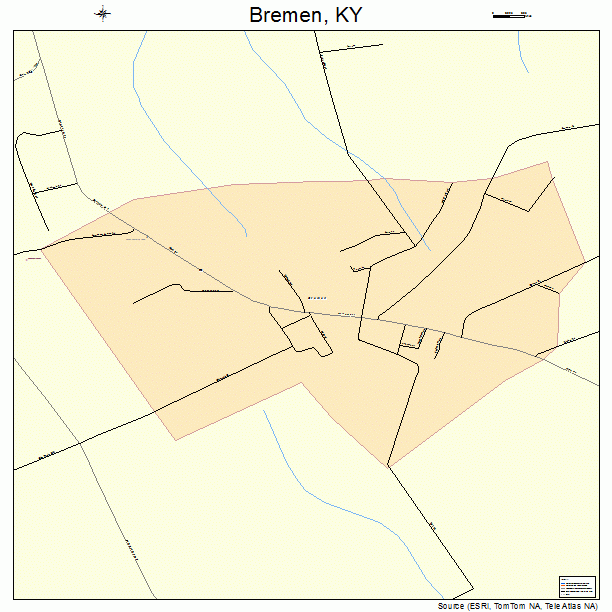 Bremen, KY street map