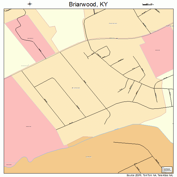 Briarwood, KY street map