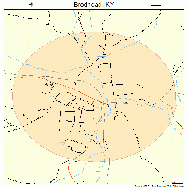 Brodhead, KY street map