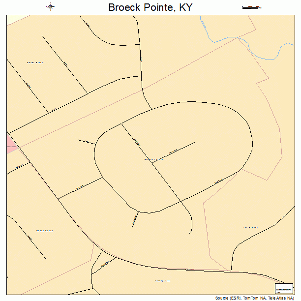 Broeck Pointe, KY street map