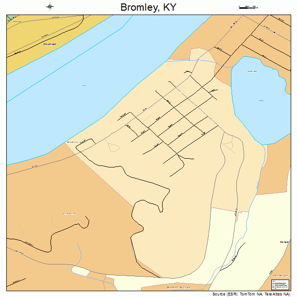Bromley, KY street map