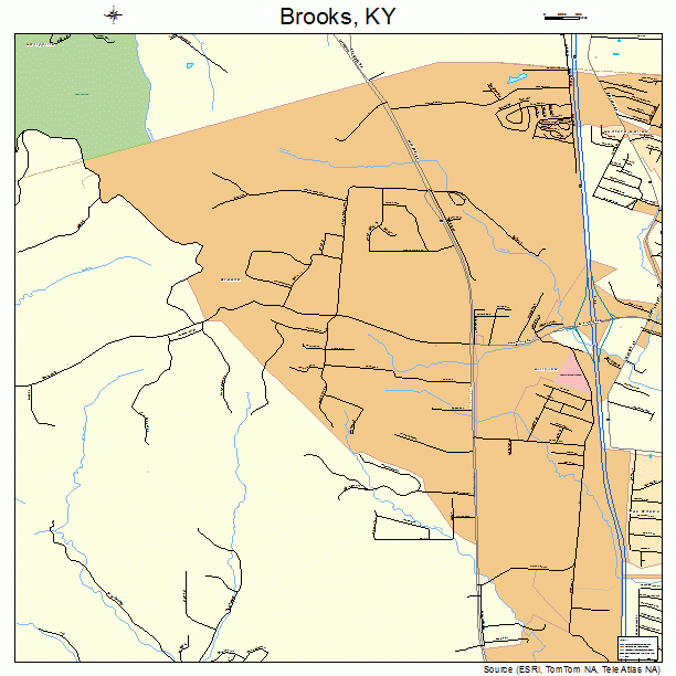 Brooks, KY street map