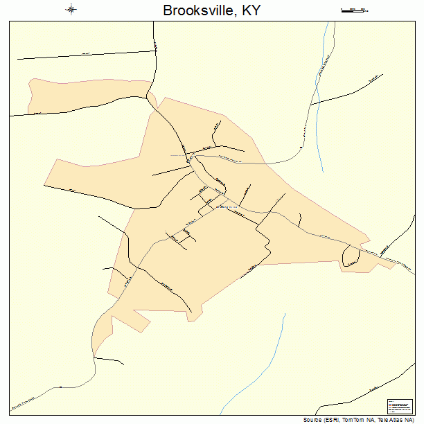 Brooksville, KY street map