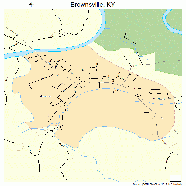 Brownsville, KY street map
