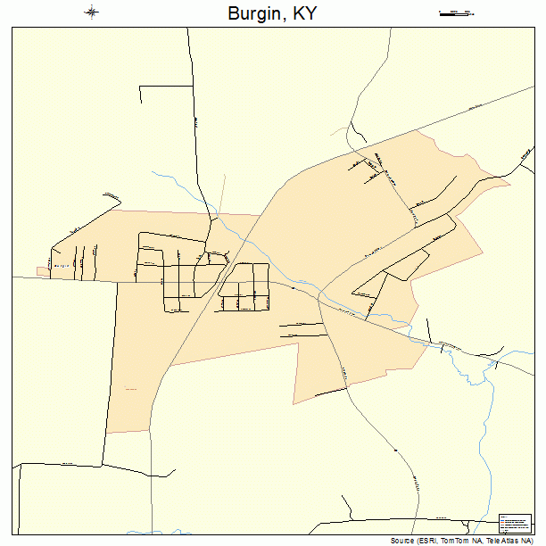Burgin, KY street map
