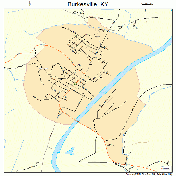 Burkesville, KY street map
