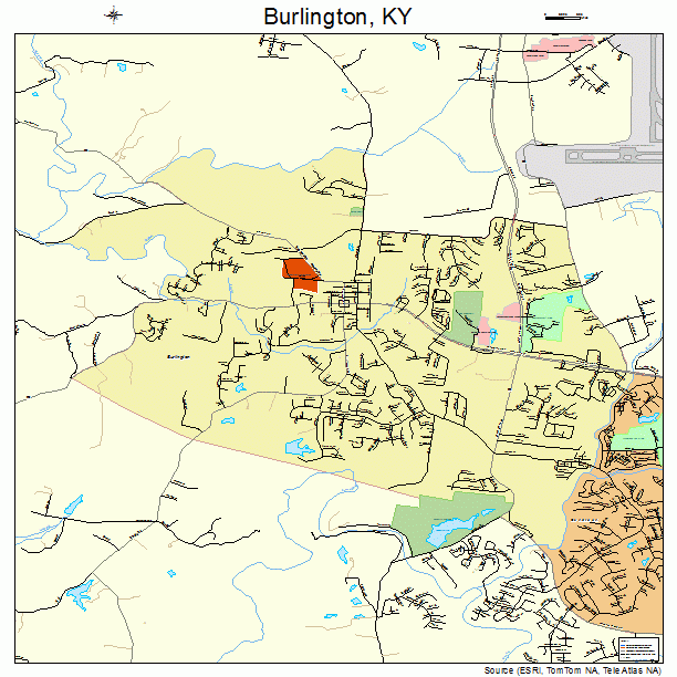 Burlington, KY street map